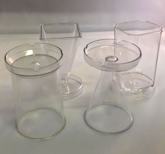 Set of 4 small clear Candle Moulds