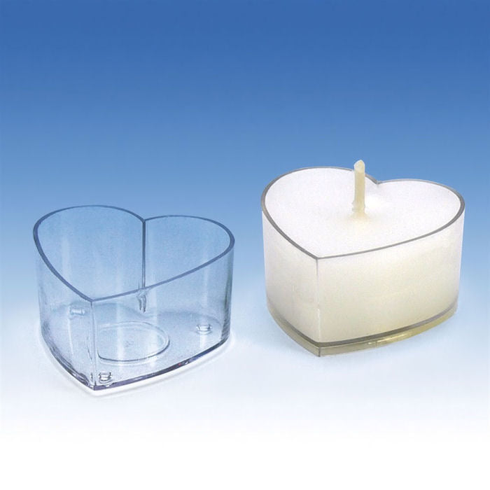 Polycarbonate Individual T Lights Candle Moulds / Holders. Packs of 25 units. Various shapes.