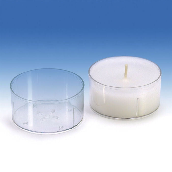 Polycarbonate Individual T Lights Candle Moulds / Holders. Packs of 25 units. Various shapes.