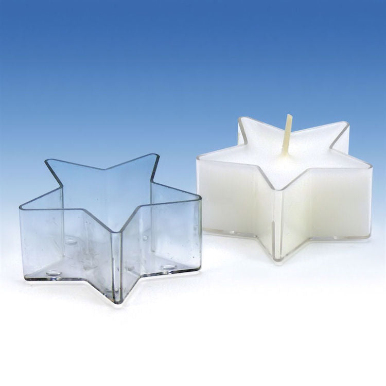 Polycarbonate Individual T Lights Candle Moulds / Holders. Packs of 25 units. Various shapes.