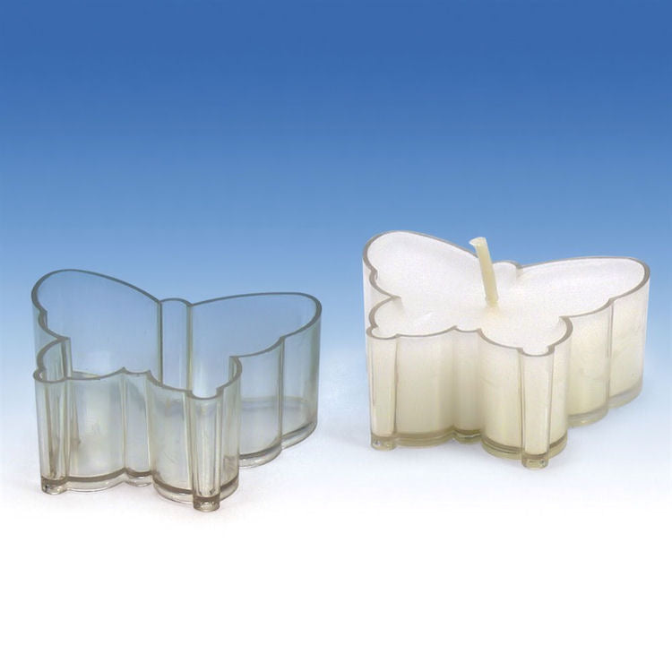 Polycarbonate Individual T Lights Candle Moulds / Holders. Packs of 25 units. Various shapes.