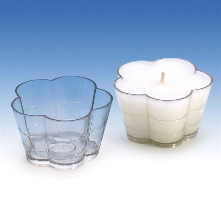 Polycarbonate Individual T Lights Candle Moulds / Holders. Packs of 25 units. Various shapes.