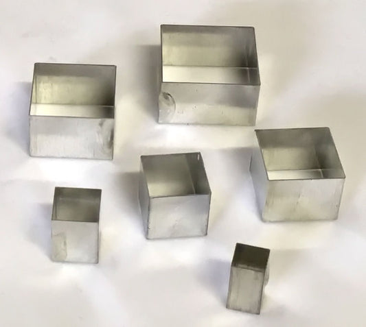 Metal Cutters - Squares, set of 6.
