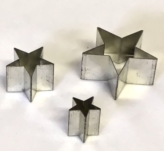 Metal Cutters - Stars, set of 3.