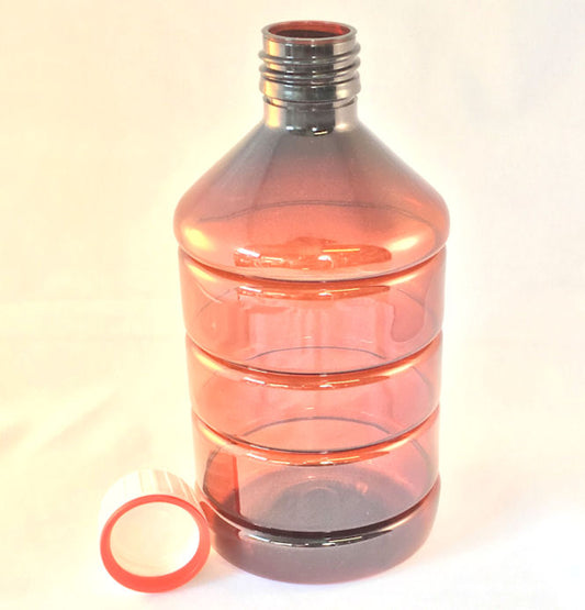 500 ml Amber PET Plastic Bottle with Anti Glug Cap