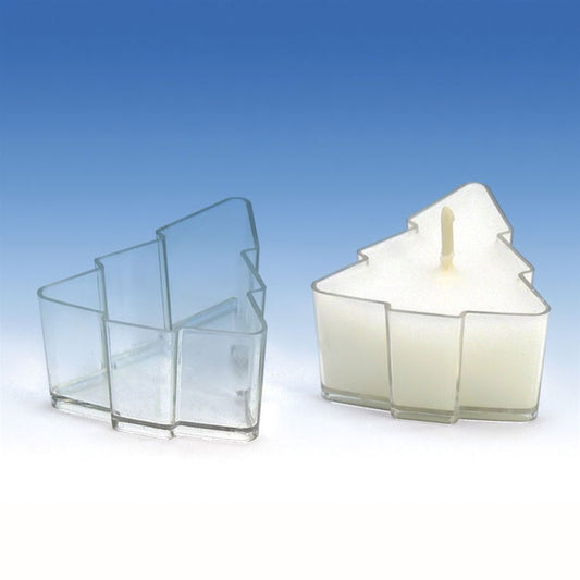 Polycarbonate Individual T Lights Candle Moulds / Holders. Packs of 25 units.  Various shapes.